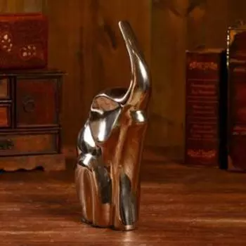 Сувенир "Слоник" алюминий 17,8х7,6х33 см (никелевое покрытие)