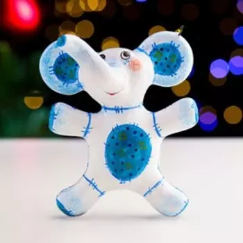 Сувенир "Слоник плюш", ярославская майолика, h=10