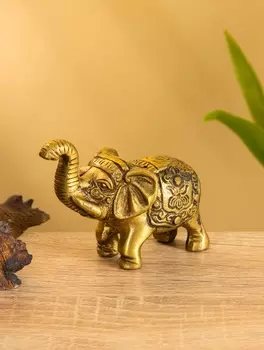Сувенир "Слонёнок" латунь 7,5х5,5 см