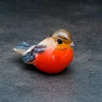 Сувенир "Снегирь", 4,5x6 см, селенит