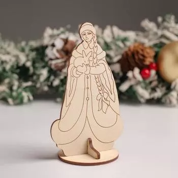 Сувенир "Снегурочка с зайчиком", 7,5х13х6 см