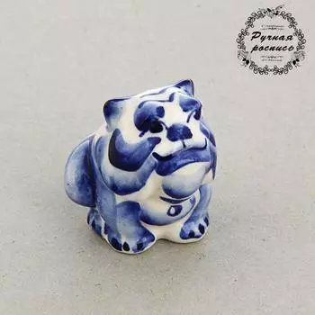 Сувенир «Собака Боксер», гжель, кобальт