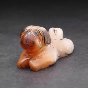 Сувенир "Собака Мопс", селенит