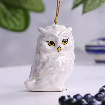 Фигурка керамика «Сова», 7 см, майолика