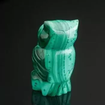 Сувенир "Сова", большая, натуральный малахит