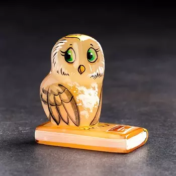 Сувенир "Сова на книге", селенит
