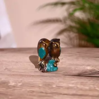 Сувенир "Совы" 7,5 см, бронза
