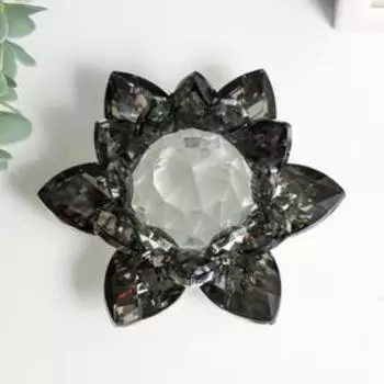 Сувенир стекло "Чёрный лотос" 13*13*6,5 см