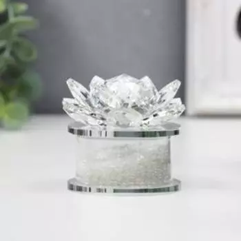 Сувенир стекло "Цветок" бисер 6х8х8 см