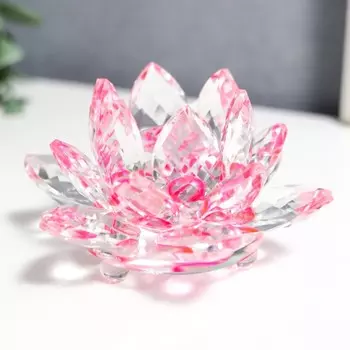 Фигурка стекло «Лотос радуга турмалин», d=8.5 см