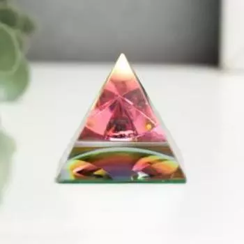 Фигурка стекло «Пирамида голография», 444 см