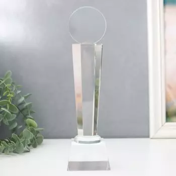 Сувенир стекло "Стела наградная - Медаль" 26 см