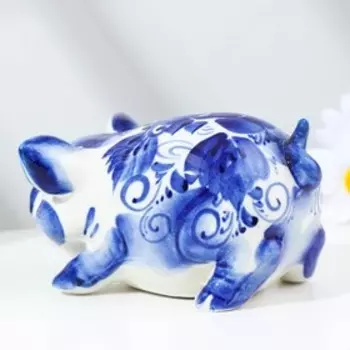 Сувенир "Свинка Машка", гжель