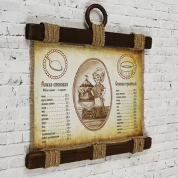 Свиток настенный «Памятка хозяйке», панно