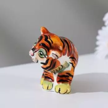 Сувенир "Тигр Бумер", гжель, цвет