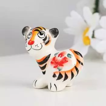 Сувенир "Тигр Юра", гжель, цвет