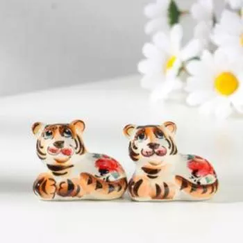 Сувенир "Тигр Якут", гжель, цвет