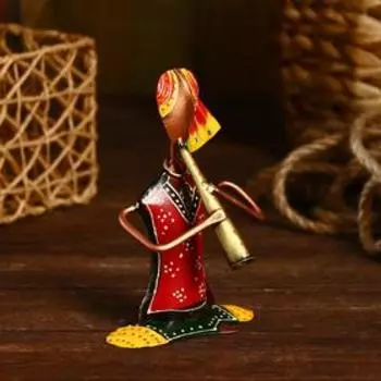 Сувенир "Уличный музыкант" металл. 12х7,5х16 см
