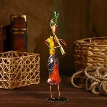 Сувенир "Уличный музыкант" металл. 9х8х31 см