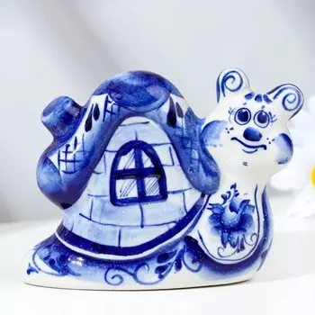 Сувенир «Улитка с домиком», 9 см, гжель