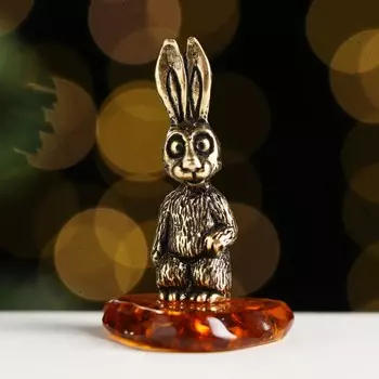 Сувенир "Ушастый Кролик", латунь, 3,8х1,3х1,3 см