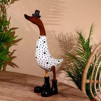 Сувенир «Утка ч/б», 45 см, дерево