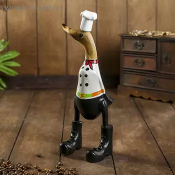 Сувенир «Утка Повар», дерево, 13927 см