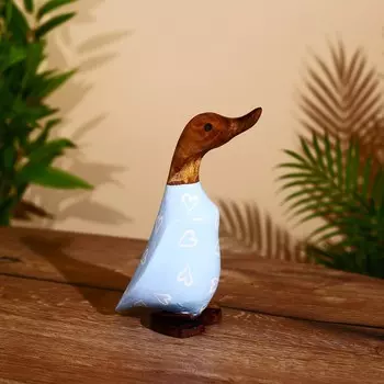 Сувенир «Утка в голубом», 20 см, дерево