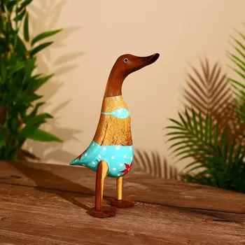 Сувенир «Утка в купальнике», 25 см, дерево