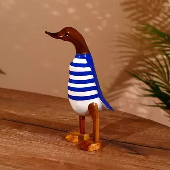 Сувенир «Утка в тельняшке», 25 см, дерево