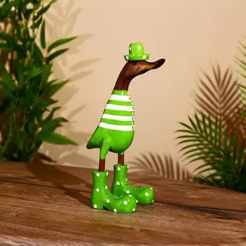 Сувенир «Утка в зелёном», 27 см, дерево