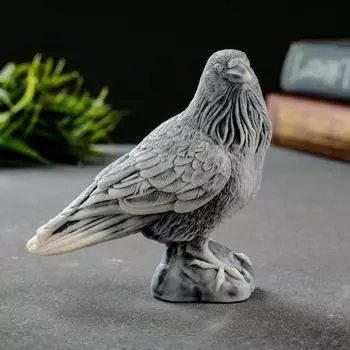 Фигурка «Ворон чёрный», мраморная крошка, 9 см