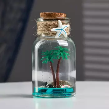 Фигурка «Сувенир в бутылке. Пальма», 1166 см, МИКС