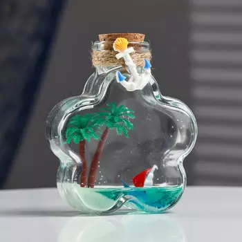 Фигурка «Сувенир в бутылке-звезде. Пальмы», 1193 см, МИКС