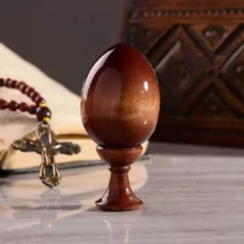 Сувенир Яйцо на подставке икона "Божья Матерь Тихвинская"