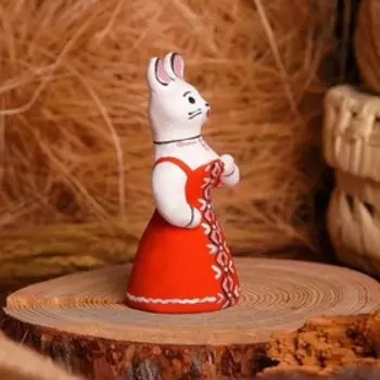 Сувенир «Зайчиха», 4,5×4,5×10 см, каргопольская игрушка