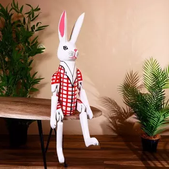 Сувенир "Зайка" висячие лапки, дерево 70 см