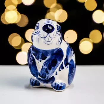 Сувенир "Заяц Долька" 7 см , гжель