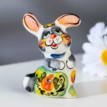 Сувенир "Заяц хвостик" цвет гжель