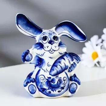 Сувенир "Заяц ушастик", гжель