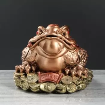 Сувенир "Жаба феншуй Большая", бронзовый цвет, гипс, 26х26х20 см