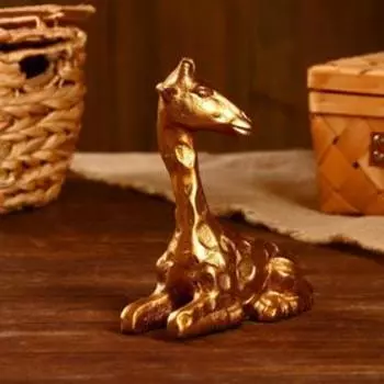 Сувенир "Жираф" алюминий 19х6,4х22,2 см (золотое покрытие)