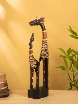 Сувенир «Жирафы», 181060 см, дерево, коричневый