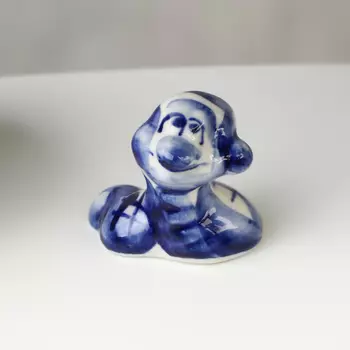 Фигурка фарфор гжель «Змейка в шляпе», 3.54 см