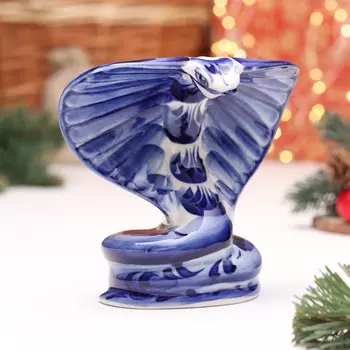 Сувенир «Змея», гжель, 11 см