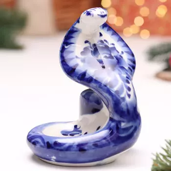 Сувенир "Змея", №5, гжель, 10 см