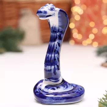 Сувенир "Змея", №6, гжель, 11 см