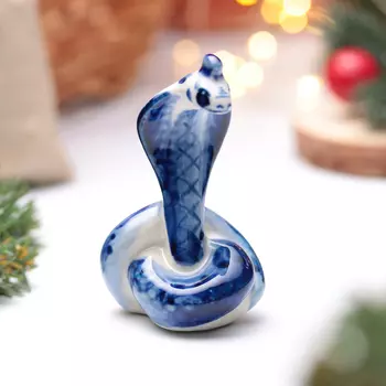 Сувенир "Змея Акира", гжель, 8,2 см