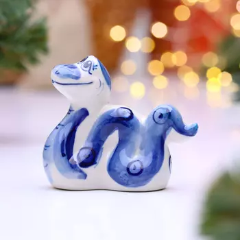 Сувенир "Змея Чак", гжель