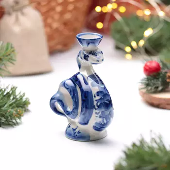 Сувенир "Змея Дарья", гжель, 11,5 см